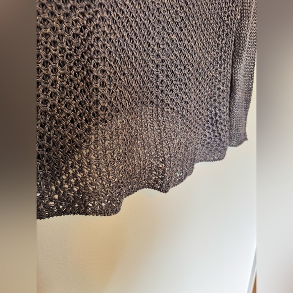 Helmut Lang 100% Linen Mesh Scoop Neck Sweater Blue Size Petite XS EUC - Picture 7 of 9